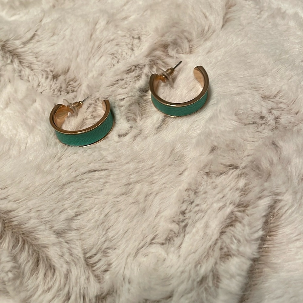 Costume hoop earrings.